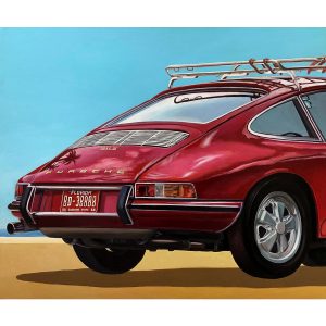 Fabrino Painting Oil and acrylic on canvas Porsche 912 red