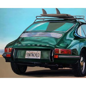 Fabriano Porsche 912 Huile et acrylique sur toile
