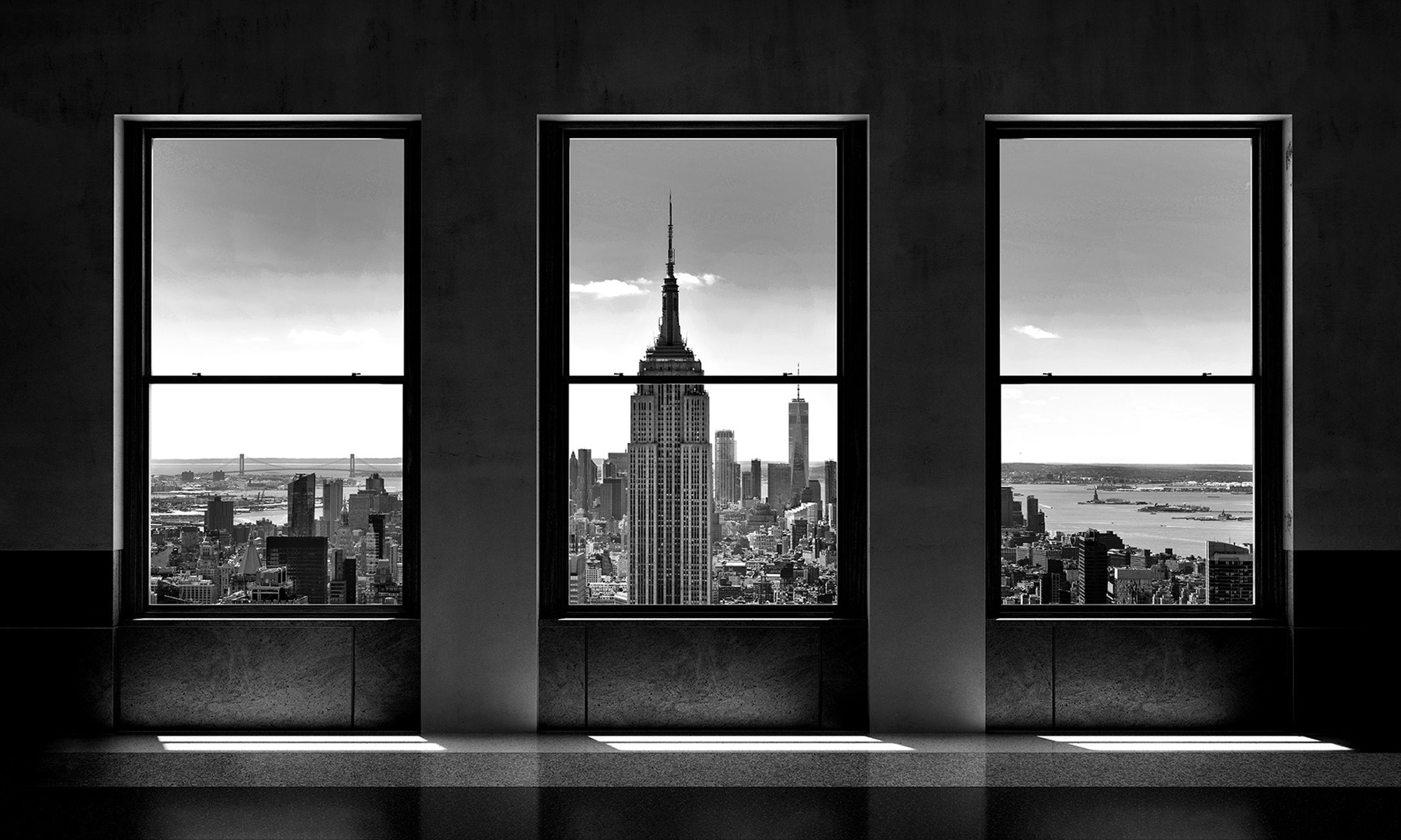 Photography made by Luc Dratwa in black and white - Windows 2.0 series - Moment 95x160cm