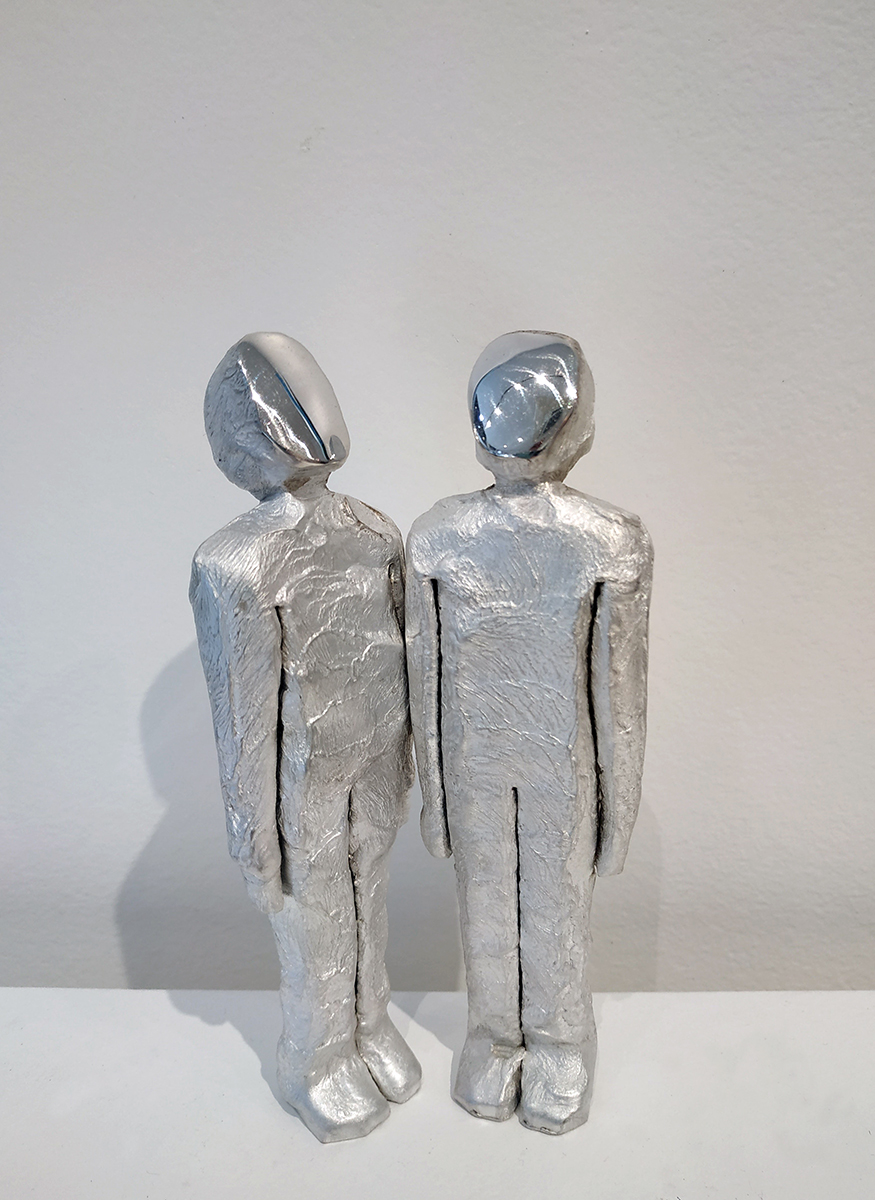Marcus Egli - Groupe de 2 - Sculpture en aluminium 14cm de hauteur