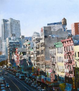 Ronlad Dupont Peinture à l'huile sur toile Manhattan Untitled N°993