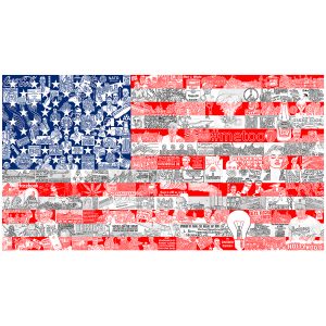 Charles Fazzino 3D Serigraph American flag