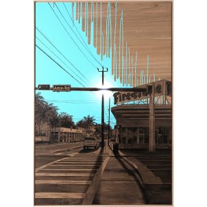 LAURENT MINGUET Morning light Miami Acrylique sur merisier 123x83cm 2025 1