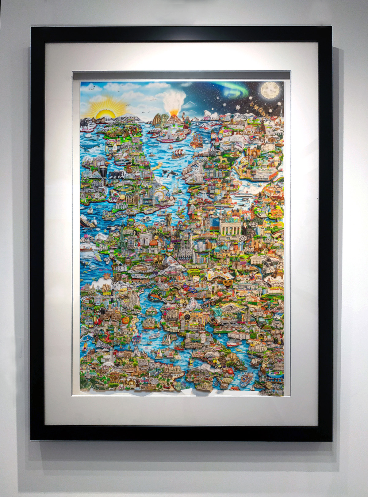 CHARLES FAZZINO Exploring Our World… The Wonders of Europe – Sérigraphie 3D – 174x117cm 1 charles fazzino exploring our world... the wonders of europe serigraphie 3d 174x117cm 1