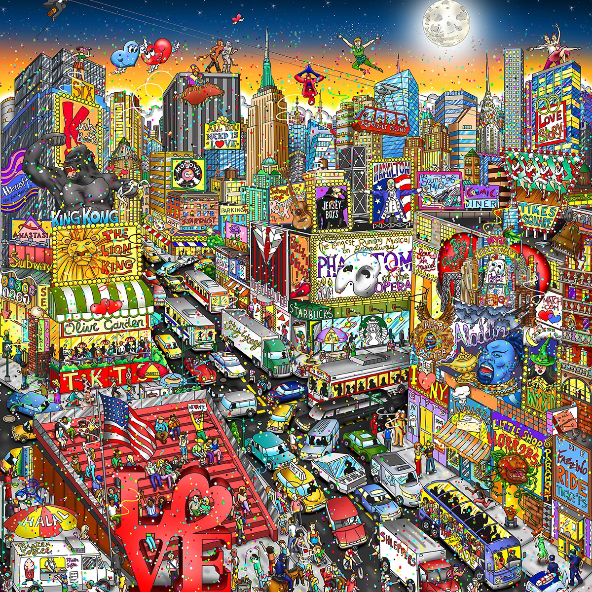 CHARLES FAZZINO Site We found love on Broadway 105x98cm